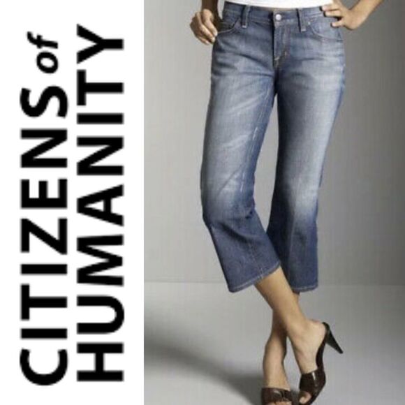 Citizens of Humanity Kelly #063 Stretch Low Waist Cropped Jeans - Picture 1 of 15